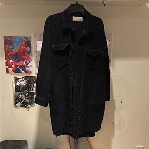 Zara Basic Navy Corduroy Jacket